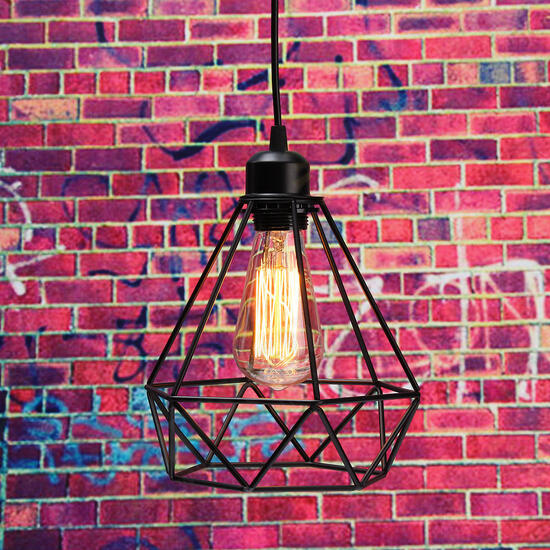 Industrial Vintage Metal Cage Hanging Ceiling Pendant Lamp Lighting Holder Shade