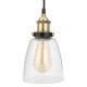 110V E26/E27 Vintage Industrial Pendant Light Bell-like Glass Shade Without Bulb