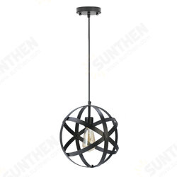 Vintage Industrial Pendant Ceiling Light Fitting Metal Globe Chandelier Light Shades Suspended Hanging E26 Edison Lamp Holder for Bedroom Living Room Vintage Industrial Pendant Ceiling Light Fitting Metal Globe Chandelier Light Shades Suspended Hanging E26 Edison Lamp Holder for Bedroom Living Room