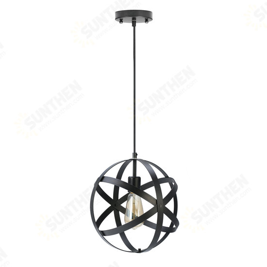 Vintage Industrial Pendant Ceiling Light Fitting Metal Globe Chandelier Light Shades Suspended Hanging E26 Edison Lamp Holder for Bedroom Living Room Vintage Industrial Pendant Ceiling Light Fitting Metal Globe Chandelier Light Shades Suspended Hanging E26 Edison Lamp Holder for Bedroom Living Room