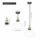 E27 220V Vintage Industrial Pendant Light Horn-like Glass Shade Without Bulb