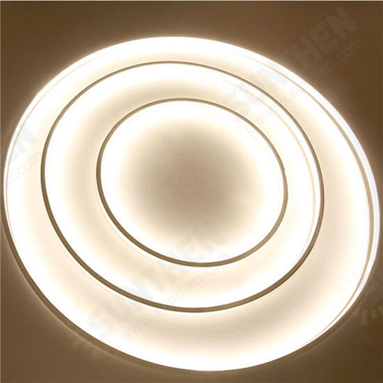 LED Ceiling Pendant Dimming Ring Light Holder Lamp Shade Fixture Home Living Room Decor AC220V