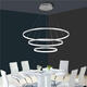 LED Ceiling Pendant Dimming Ring Light Holder Lamp Shade Fixture Home Living Room Decor AC220V