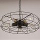 Loft Industrial Wind Guest Dining Cafe Chandelier American Retro Wrought Iron Fan Ceiling Lamp Bar Table Internet Cafe Chandelier