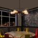 Loft Industrial Wind Guest Dining Cafe Chandelier American Retro Wrought Iron Fan Ceiling Lamp Bar Table Internet Cafe Chandelier