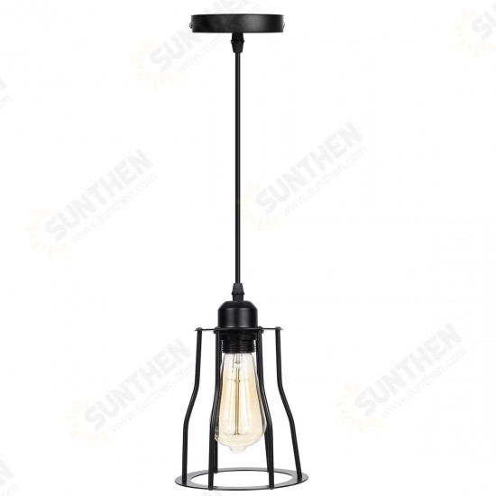 Metal Pendant Light Shade Ceiling Industrial Geometric Wire Cage Lampshade Lamp Chandeliers