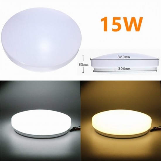 Modern 15W LED Round Ceiling Panel Light Down Lamp Kitchen Bathroom