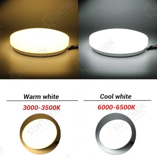 Modern 15W LED Round Ceiling Panel Light Down Lamp Kitchen Bathroom