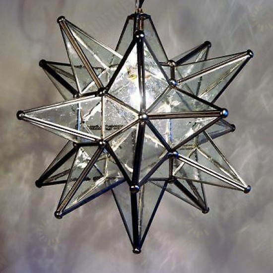 Moravian Star Glass Pendant Light Chandelier Light Modern Ceiling Lamp Fixture Decor Moravian Star Glass Pendant Light Chandelier Light Modern Ceiling Lamp Fixture Decor