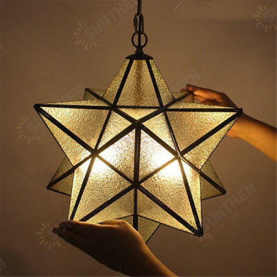Moravian Star Glass Pendant Light Chandelier Light Modern Ceiling Lamp Fixture Decor Moravian Star Glass Pendant Light Chandelier Light Modern Ceiling Lamp Fixture Decor
