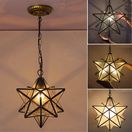 Moravian Star Glass Pendant Light Chandelier Light Modern Ceiling Lamp Fixture Decor Moravian Star Glass Pendant Light Chandelier Light Modern Ceiling Lamp Fixture Decor