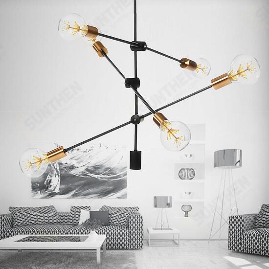 Nordic Style 6 Heads Flush Mount Ceiling Light Chandelier Modern Minimalism Metal E26 E27 Pendant Lamp Hanging Light Fixture AC110-240V (without bulb) Nordic Style 6 Heads Flush Mount Ceiling Light Chandelier Modern Minimalism Metal E26 E27 Pendant Lamp Hanging Light Fixture AC110-240V (without bulb)