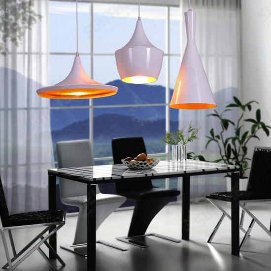 Pendant Beat Copper Shade Black/White Instrument Light 110-220V