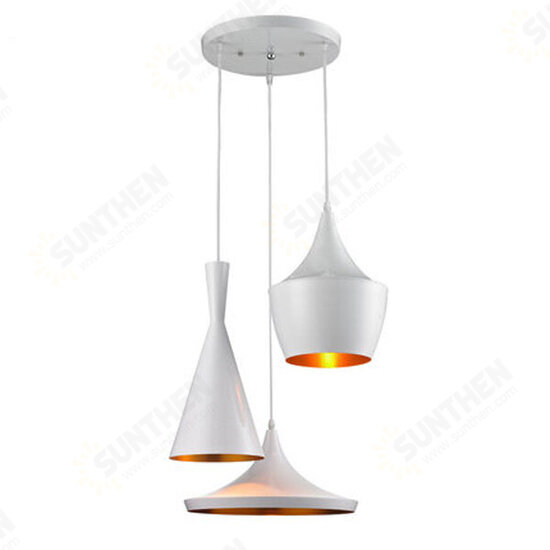 Pendant Beat Copper Shade Black/White Instrument Light 110-220V