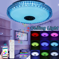 RGB LED Ceiling Lights Flush Mount Smart bluetooth Lamp Remote Control Dimmable RGB LED Ceiling Lights Flush Mount Smart bluetooth Lamp Remote Control Dimmable