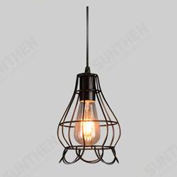 Retro E27 Iron Pendant Cage Light for Bar Coffee Shop Nordic Style Indoor Metal Hanging Lamp Decor Retro E27 Iron Pendant Cage Light for Bar Coffee Shop Nordic Style Indoor Metal Hanging Lamp Decor