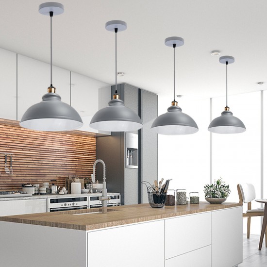 Retro Metal Pendant Lampshade Ceiling Light Shade Modern Industrial Kitchen Bar Table Chandelier