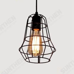 Retro Nordic Style E27 Metal Pendant Cage Light for Bar Coffee Shop Indoor Hanging Lamp Decor Retro Nordic Style E27 Metal Pendant Cage Light for Bar Coffee Shop Indoor Hanging Lamp Decor