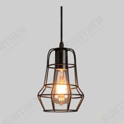 Retro Nordic Style E27 Metal Pendant Cage Light for Bar Coffee Shop Indoor Hanging Lamp Decor Retro Nordic Style E27 Metal Pendant Cage Light for Bar Coffee Shop Indoor Hanging Lamp Decor