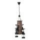 Rustic Wood 4 Heads Industrial Chandelier Iron Ceiling Lamp Pendant Light