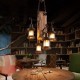 Rustic Wood 4 Heads Industrial Chandelier Iron Ceiling Lamp Pendant Light