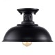 Semi Flush Mount Ceiling Light Fixture Farmhouse Black Close to Ceiling Light Industrial Decor Lamp for Kitchen Bedroom Living Room Hallway Entryway