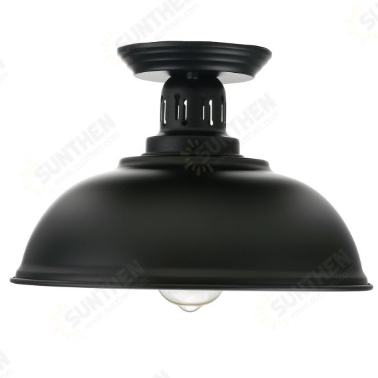 Semi Flush Mount Ceiling Light Fixture Farmhouse Black Close to Ceiling Light Industrial Decor Lamp for Kitchen Bedroom Living Room Hallway Entryway