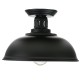 Semi Flush Mount Ceiling Light Fixture Farmhouse Black Close to Ceiling Light Industrial Decor Lamp for Kitchen Bedroom Living Room Hallway Entryway