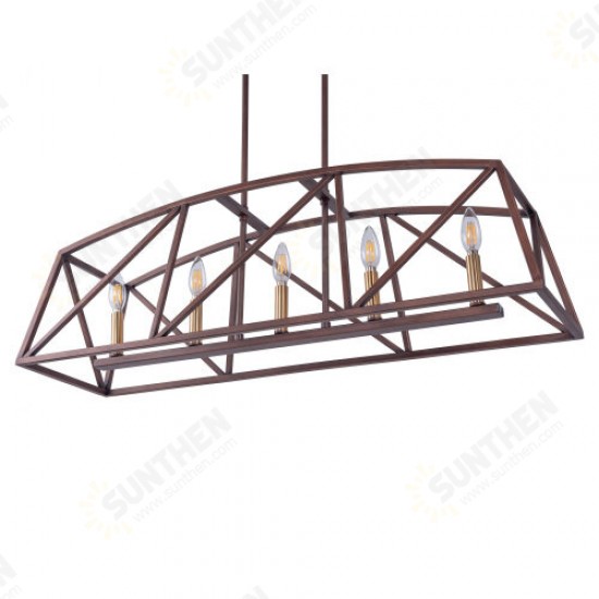5-Light Candle Style Kitchen Island Linear Pendant 5-Light Candle Style Kitchen Island Linear Pendant