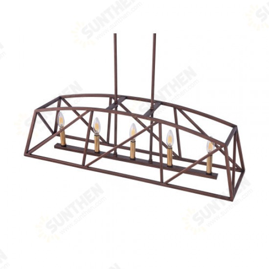 5-Light Candle Style Kitchen Island Linear Pendant 5-Light Candle Style Kitchen Island Linear Pendant