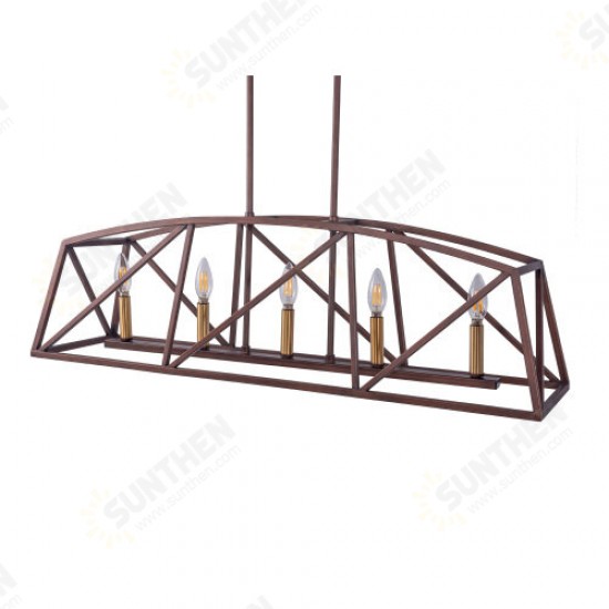 5-Light Candle Style Kitchen Island Linear Pendant 5-Light Candle Style Kitchen Island Linear Pendant