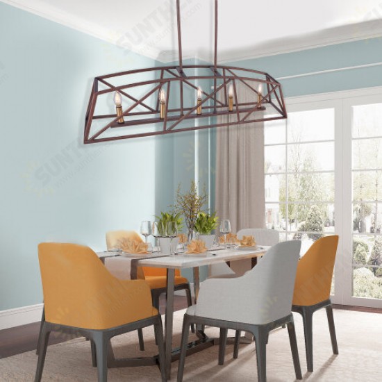 5-Light Candle Style Kitchen Island Linear Pendant 5-Light Candle Style Kitchen Island Linear Pendant