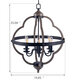 6-Light Candle Style Geometric Chandelier Industrial Rustic Indoor Pendant Light Without Bulbs