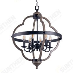 6-Light Candle Style Geometric Chandelier Industrial Rustic Indoor Pendant Light Without Bulbs 6-Light Candle Style Geometric Chandelier Industrial Rustic Indoor Pendant Light Without Bulbs