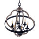 6-Light Candle Style Geometric Chandelier Industrial Rustic Indoor Pendant Light Without Bulbs