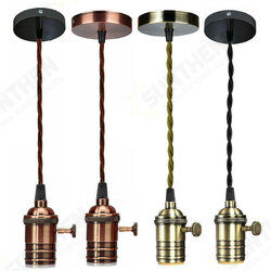 Vintage Ceiling Rose Braided Pendant Fabric Flex Lamp Holder Fitting Light Kit Vintage Ceiling Rose Braided Pendant Fabric Flex Lamp Holder Fitting Light Kit