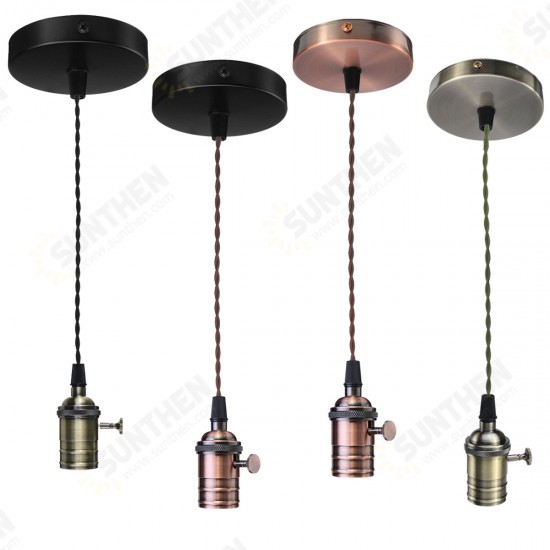 Vintage Ceiling Rose Braided Pendant Fabric Flex Lamp Holder Fitting Light Kit Vintage Ceiling Rose Braided Pendant Fabric Flex Lamp Holder Fitting Light Kit