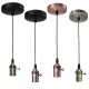 Vintage Ceiling Rose Braided Pendant Fabric Flex Lamp Holder Fitting Light Kit Vintage Ceiling Rose Braided Pendant Fabric Flex Lamp Holder Fitting Light Kit