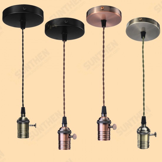 Vintage Ceiling Rose Braided Pendant Fabric Flex Lamp Holder Fitting Light Kit Vintage Ceiling Rose Braided Pendant Fabric Flex Lamp Holder Fitting Light Kit