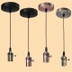 Vintage Ceiling Rose Braided Pendant Fabric Flex Lamp Holder Fitting Light Kit Vintage Ceiling Rose Braided Pendant Fabric Flex Lamp Holder Fitting Light Kit