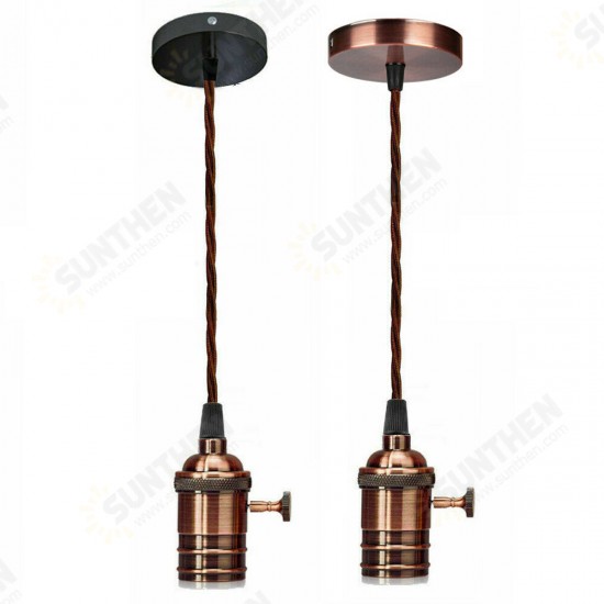 Vintage Ceiling Rose Braided Pendant Fabric Flex Lamp Holder Fitting Light Kit Vintage Ceiling Rose Braided Pendant Fabric Flex Lamp Holder Fitting Light Kit