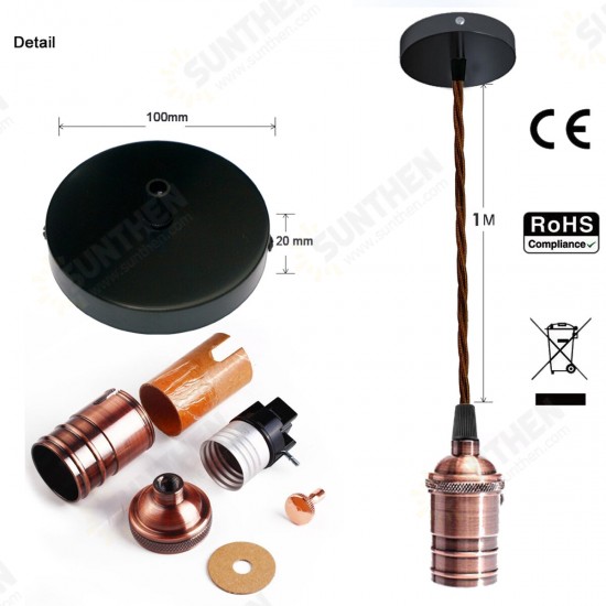 Vintage Ceiling Rose Braided Pendant Fabric Flex Lamp Holder Fitting Light Kit Vintage Ceiling Rose Braided Pendant Fabric Flex Lamp Holder Fitting Light Kit