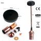 Vintage Ceiling Rose Braided Pendant Fabric Flex Lamp Holder Fitting Light Kit Vintage Ceiling Rose Braided Pendant Fabric Flex Lamp Holder Fitting Light Kit