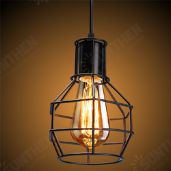 Vintage Industrial Pendant Ceiling Light Lamp Shade Metal Cage Black Cafe Loft Bar Vintage Industrial Pendant Ceiling Light Lamp Shade Metal Cage Black Cafe Loft Bar