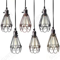 Vintage Pendant Trouble Light Bulb Guard Cage Ceiling Hanging Lampshade Fixture For Indoor Lighting Vintage Pendant Trouble Light Bulb Guard Cage Ceiling Hanging Lampshade Fixture For Indoor Lighting