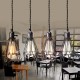 Vintage Pendant Trouble Light Bulb Guard Cage Ceiling Hanging Lampshade Fixture For Indoor Lighting