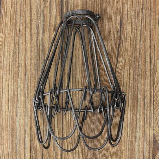 Vintage Pendant Trouble Light Bulb Guard Cage Ceiling Hanging Lampshade Fixture For Indoor Lighting Vintage Pendant Trouble Light Bulb Guard Cage Ceiling Hanging Lampshade Fixture For Indoor Lighting