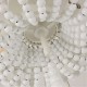 Wooden Bead Chandelier Lighting Fixture Retro Wood Ceiling Pendant Light White Without Bulbs Wooden Bead Chandelier Lighting Fixture Retro Wood Ceiling Pendant Light White Without Bulbs