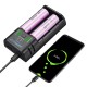 MC02 2 in1 USB Charging Mini Battery Charger Portable Mobile Phone Power Bank Current Optional Charger For 18650 21700 26650 Li-ion Battery