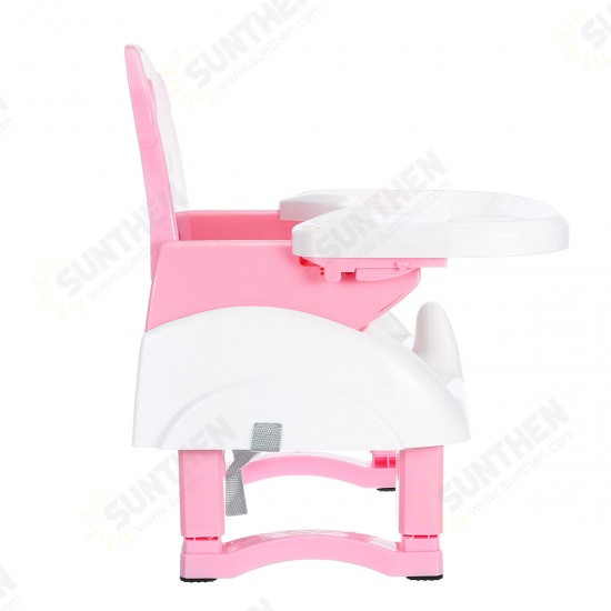 4 in1 Adjustable Baby Chairs Feeding Dining Table Seat Belt Dinner Plate Mat